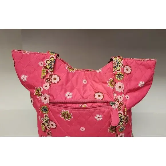 Gigi Olivia Pink Floral Zippered Handbag Purse Tote/Diaper Bag - Picture 2 of 8